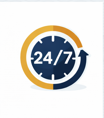 24/7 Availability Icon