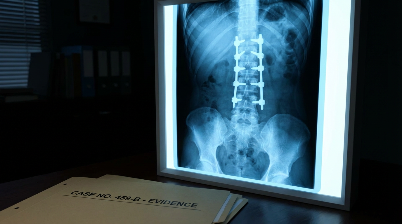 Illustration: Spinal Fusion Surgery Car Accident Settlement California